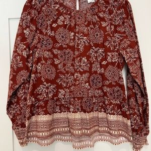 Veronica Beard cotton floral print top size 10 M/L